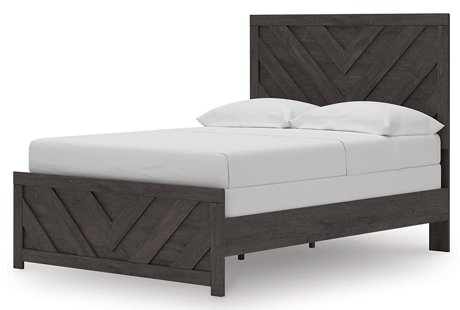 Prendonea Charcoal Full Panel Bed, Dresser and Mirror (Online Special Price) - Ornate Home