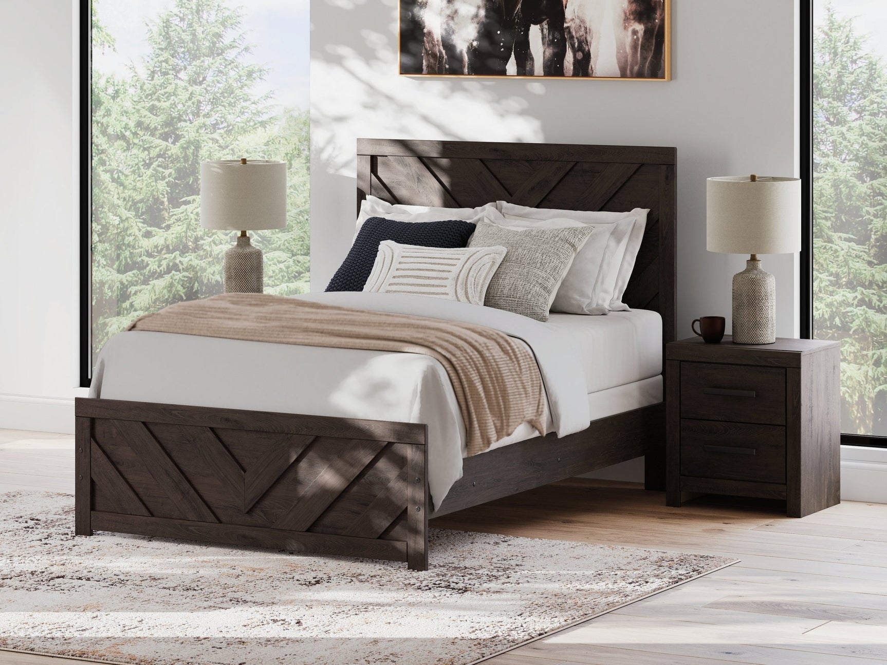 Prendonea Charcoal Full Panel Youth Bed (Online Special Price) - Ornate Home