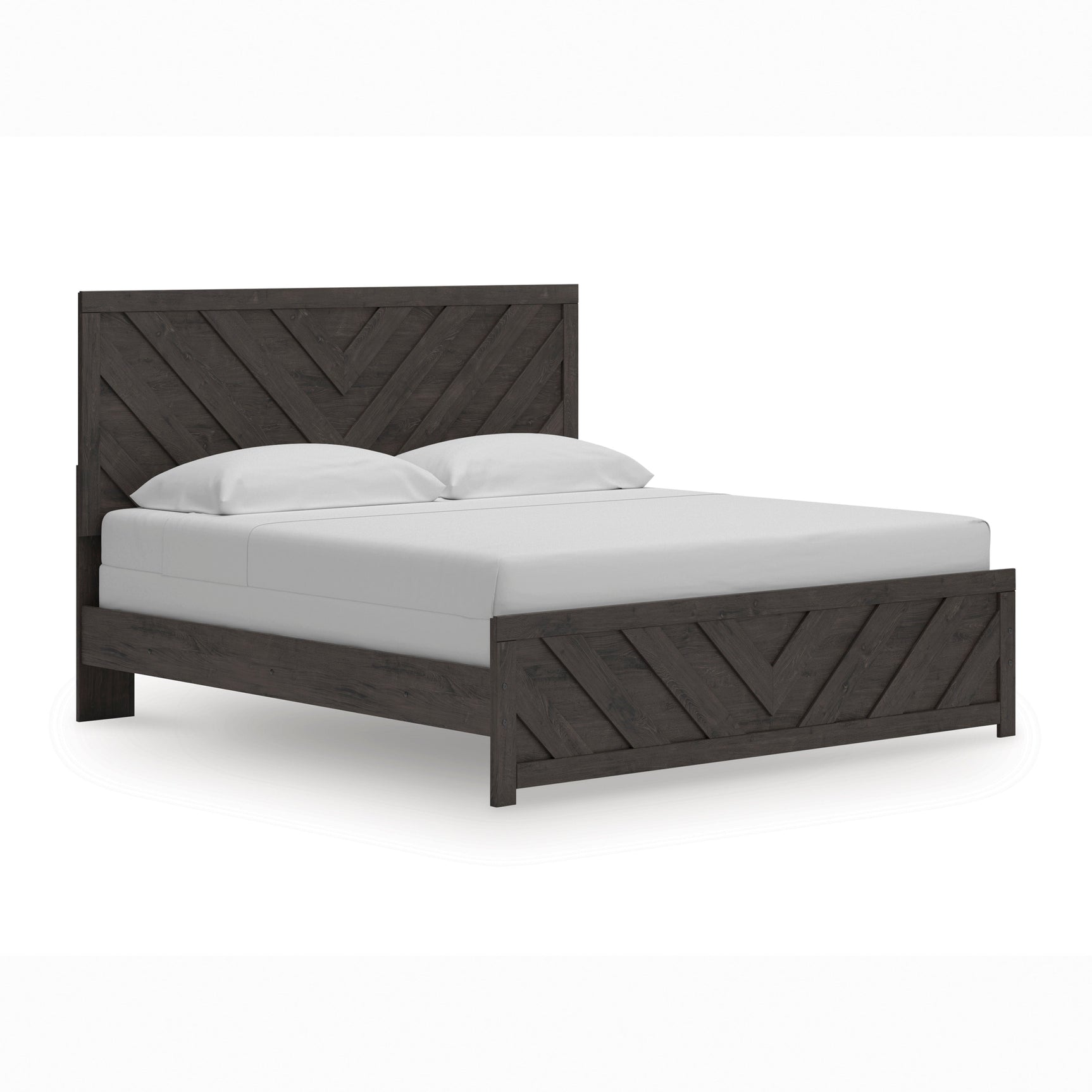 Prendonea Charcoal King Panel Bed, Dresser and Mirror (Online Special Price) - Ornate Home