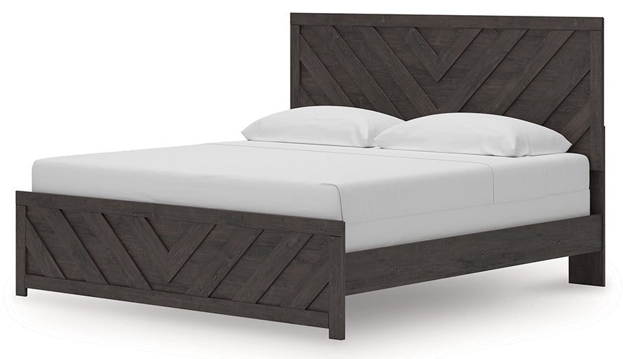 Prendonea Charcoal King Panel Bed (Online Special Price) - Ornate Home