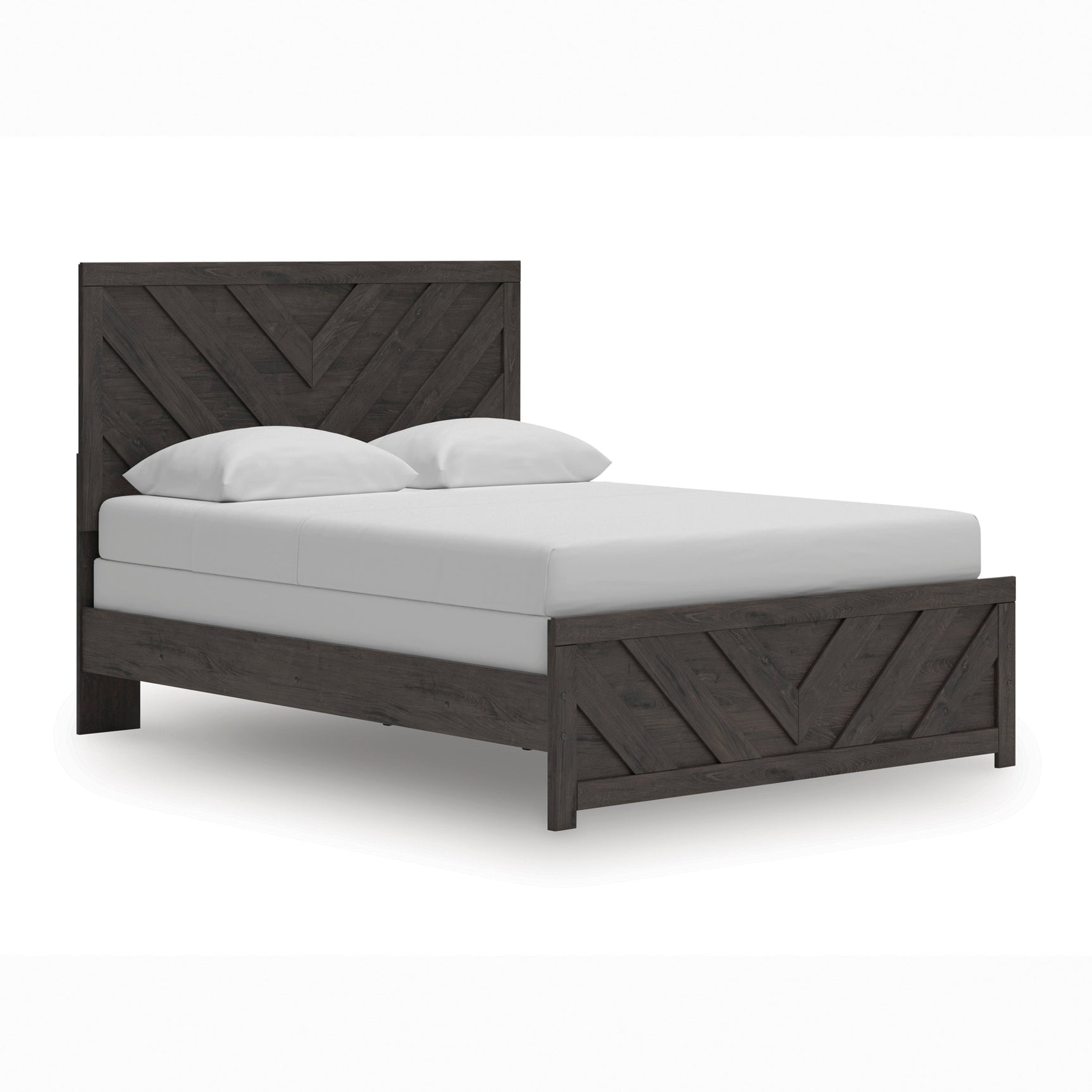 Prendonea Charcoal Queen Panel Bed, Dresser, Mirror, Chest and 2 Nightstands (Online Special Price) - Ornate Home