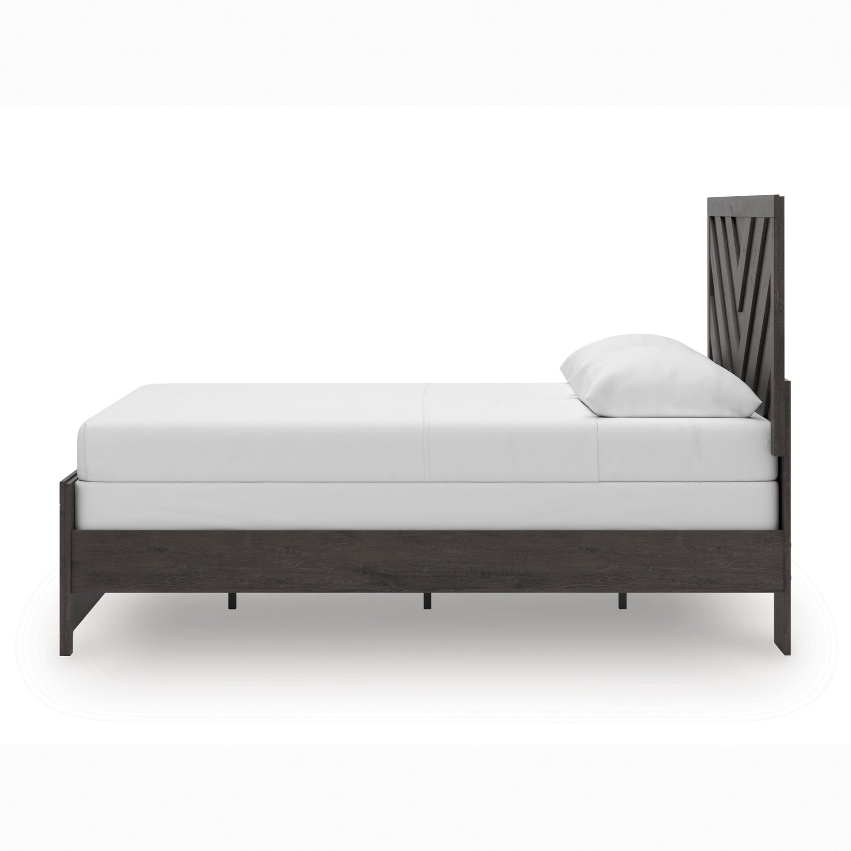 Prendonea Charcoal Queen Panel Bed, Dresser, Mirror, Chest and 2 Nightstands - Ornate Home
