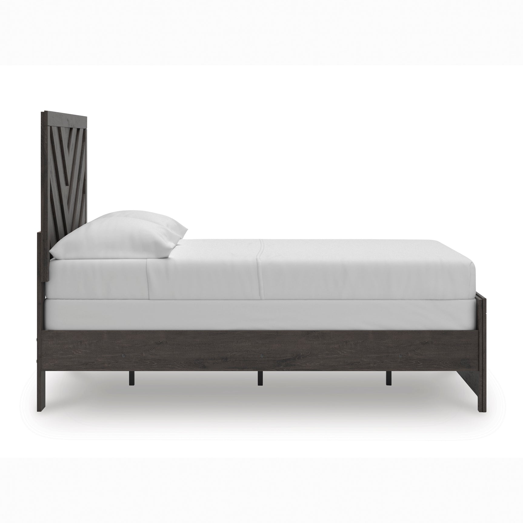 Prendonea Charcoal Queen Panel Bed, Dresser and Mirror - Ornate Home