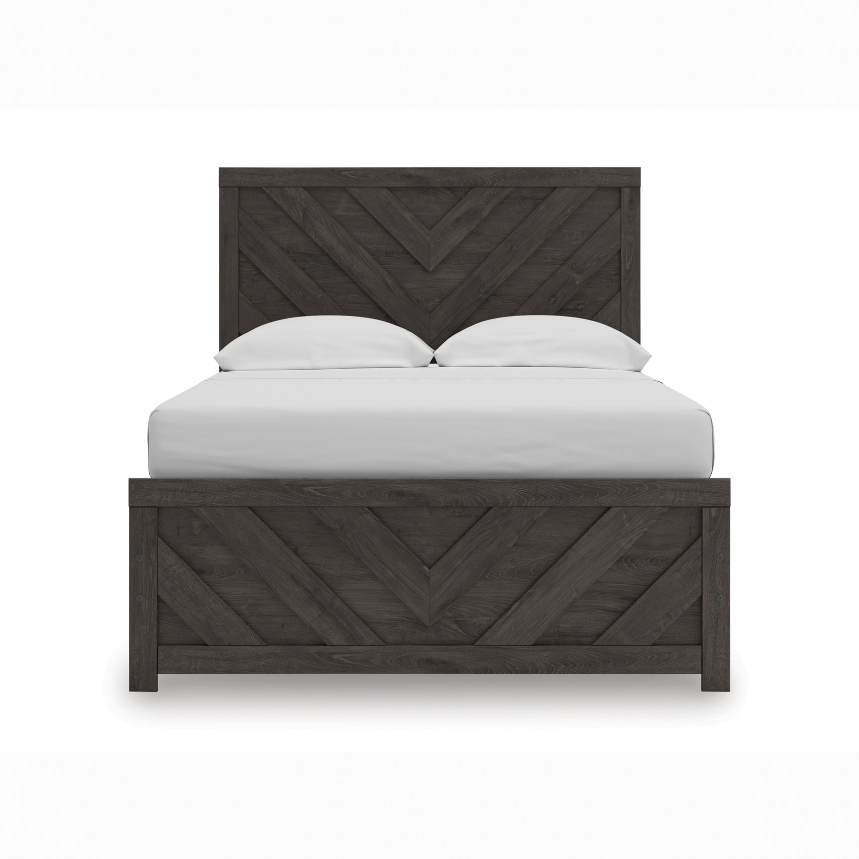 Prendonea Charcoal Queen Panel Bed, Dresser and Mirror - Ornate Home