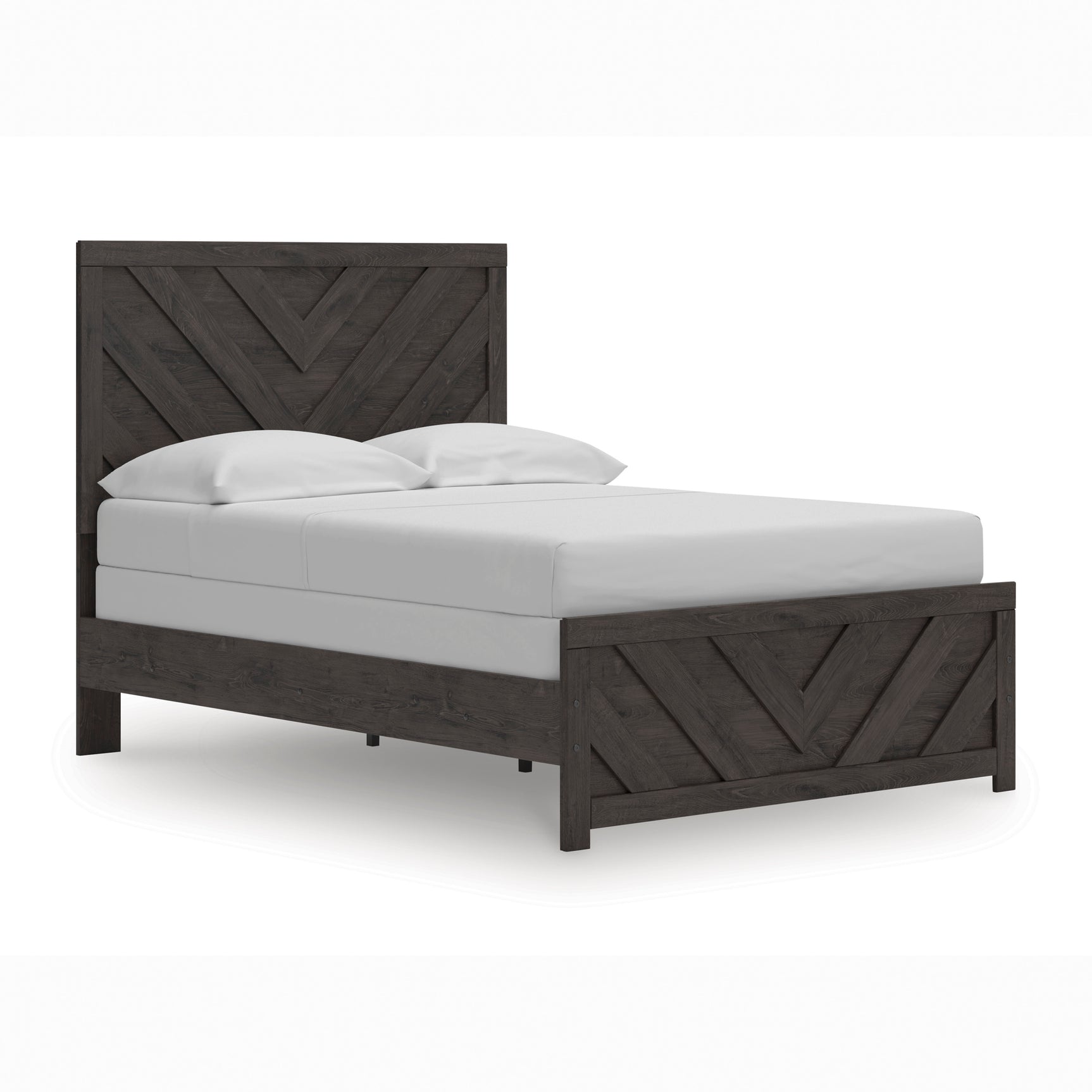 Prendonea Charcoal Queen Panel Bed, Dresser and Mirror - Ornate Home
