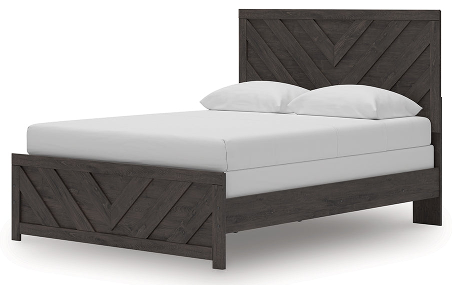 Prendonea Charcoal Queen Panel Bed - Ornate Home