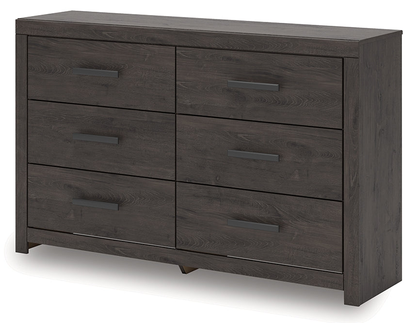 Prendonea Charcoal Queen Panel Bedroom Set with Dresser and Nightstand (Online Special Price) - Ornate Home