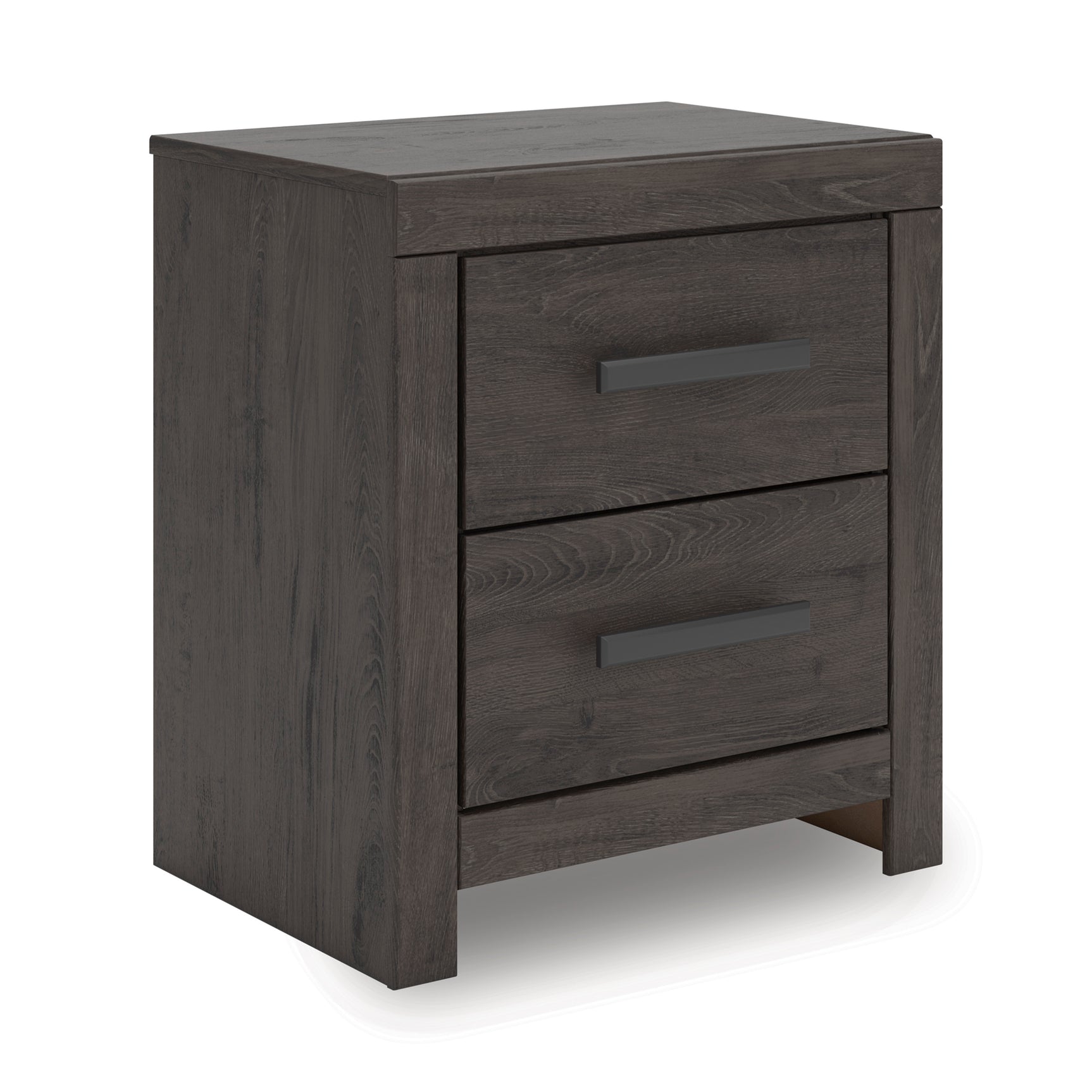 Prendonea Charcoal Twin Panel Bed, Dresser, Mirror and Nightstand - Ornate Home