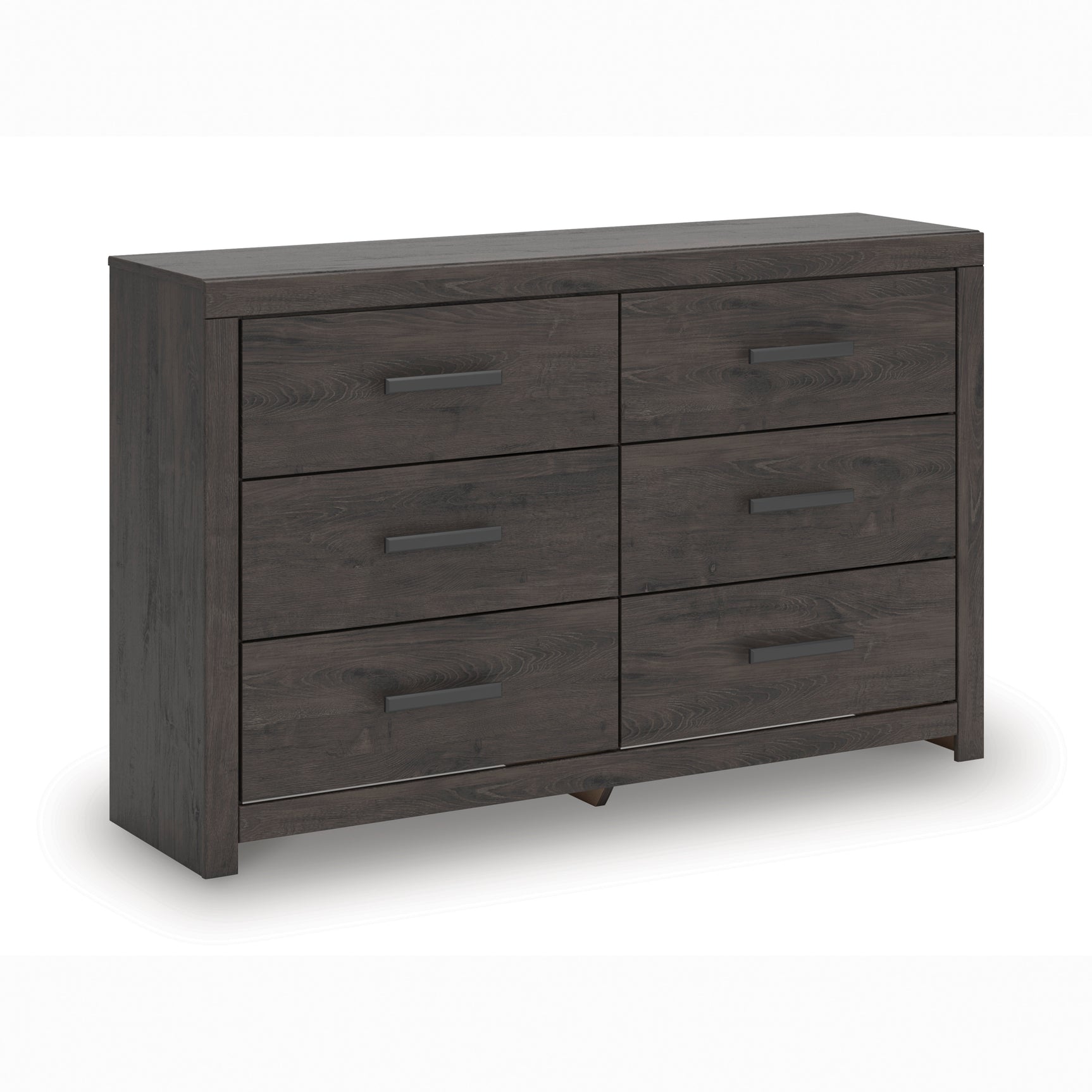 Prendonea Charcoal Twin Panel Bed, Dresser, Mirror and Nightstand - Ornate Home