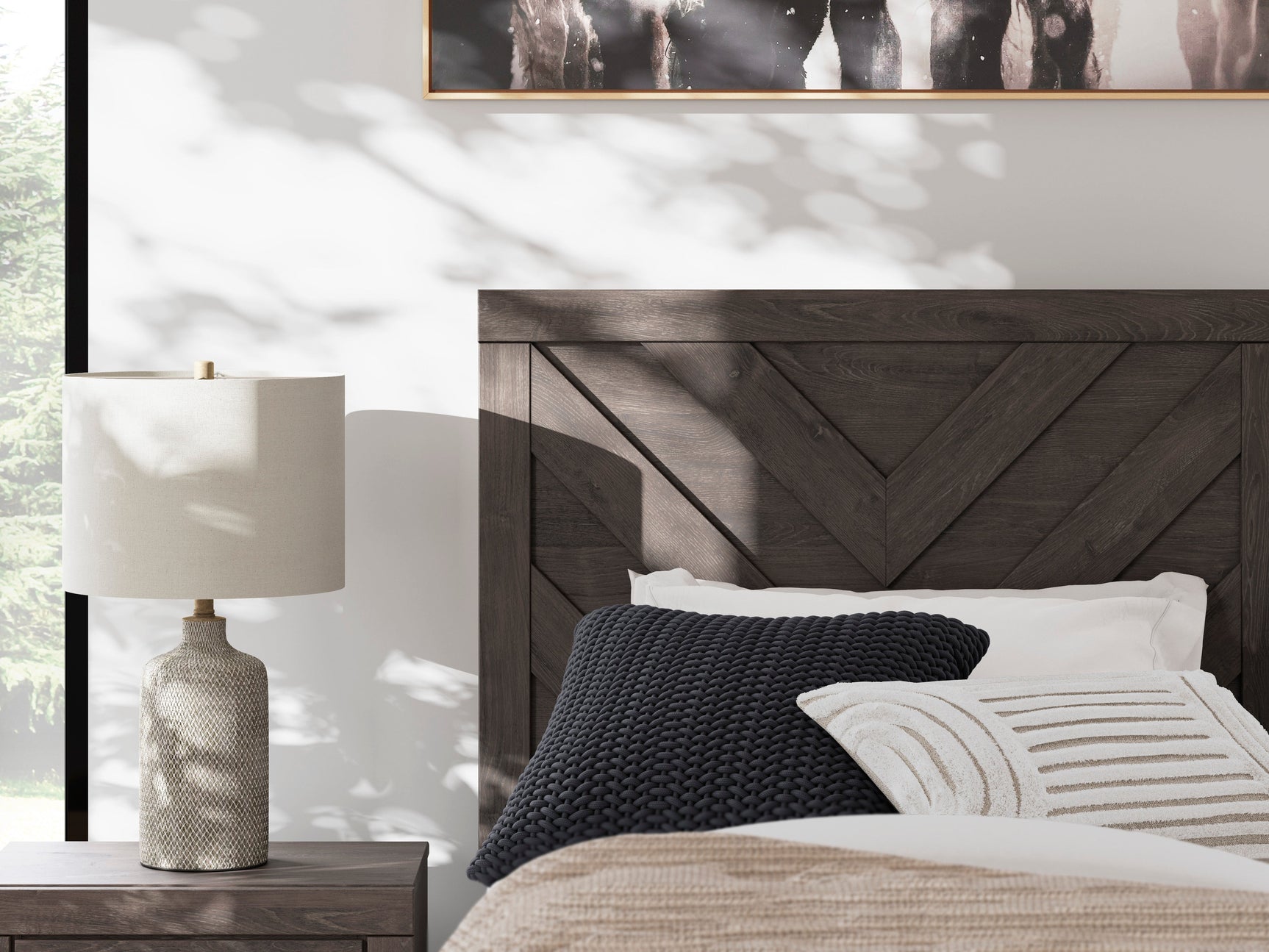Prendonea Charcoal Twin Panel Bed, Dresser and Nightstand (Online Special Price) - Ornate Home