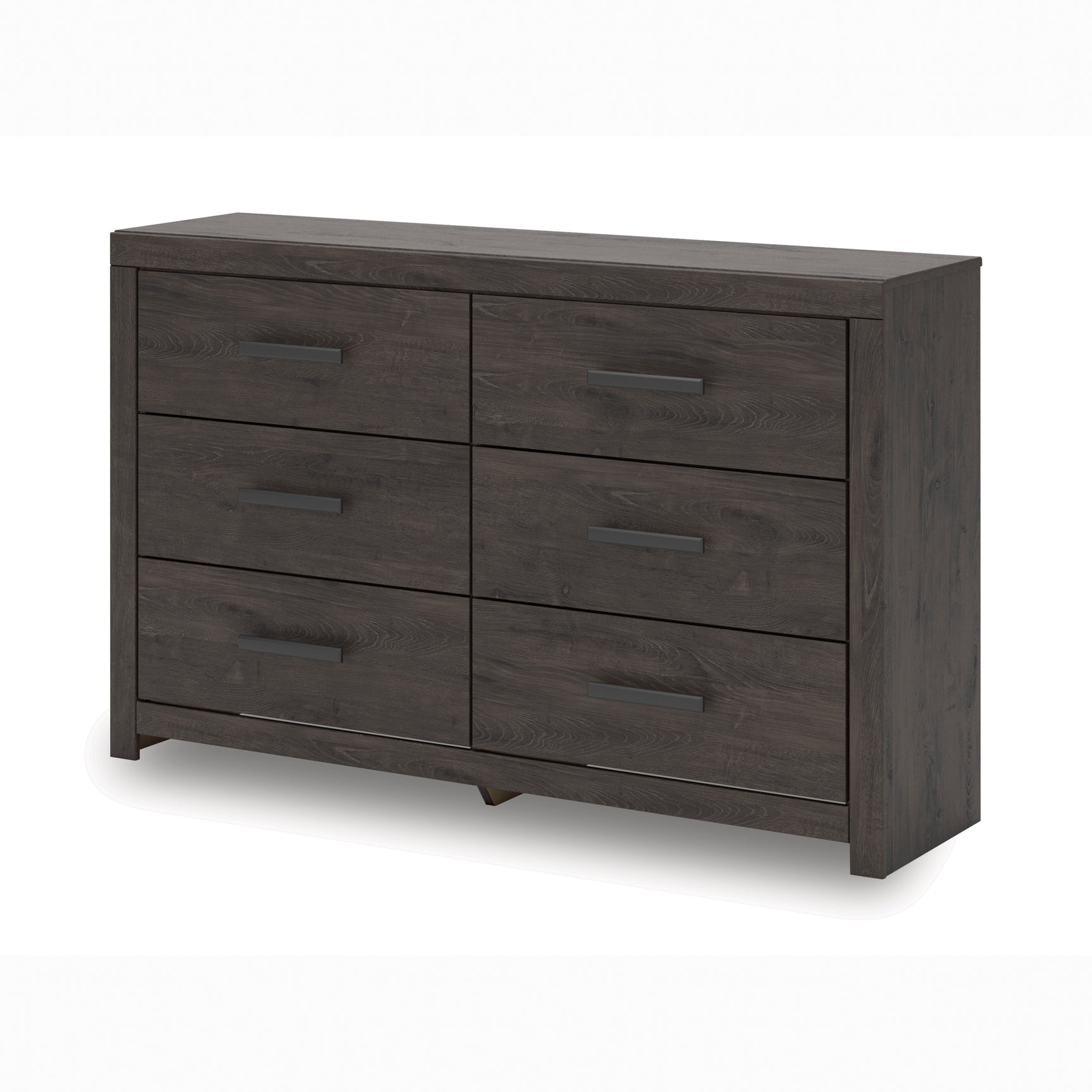Prendonea Charcoal Twin Panel Bed, Dresser, Mirror and Nightstand - Ornate Home