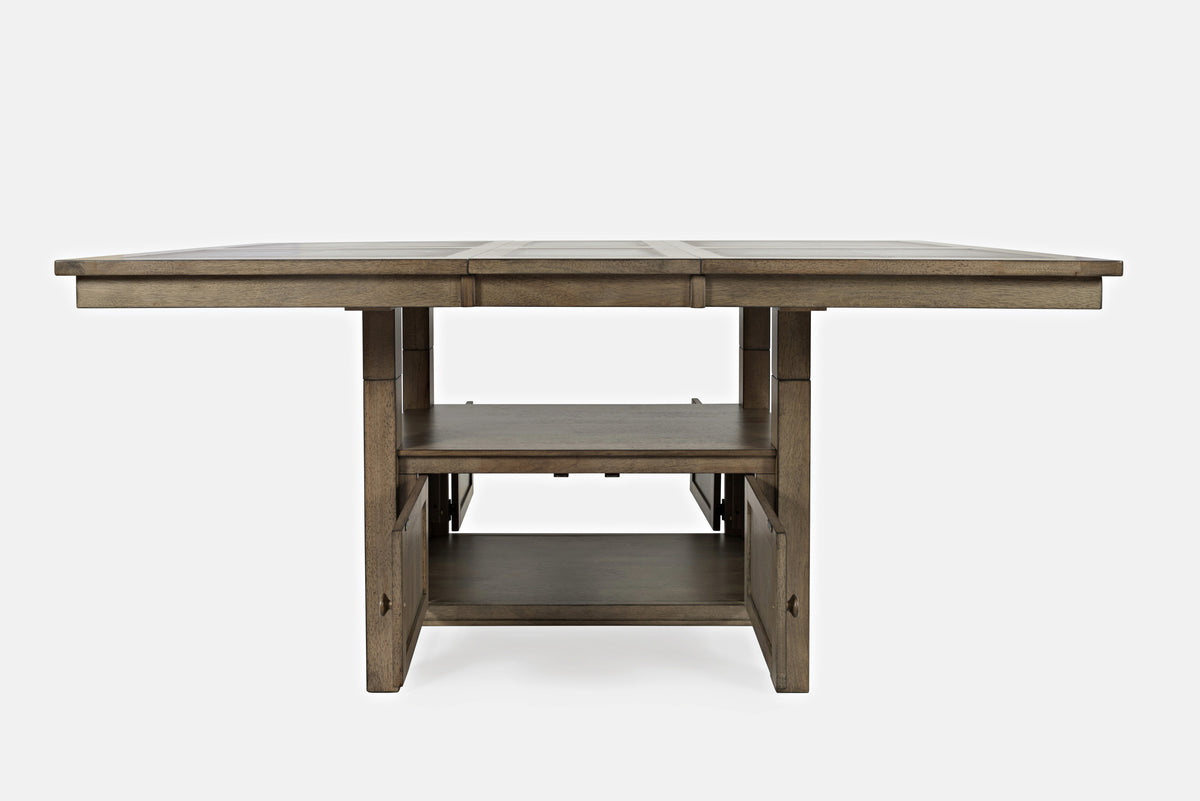 Prescott Park Weathered Oak Dining Table w/ Storage Base - Ornate Home