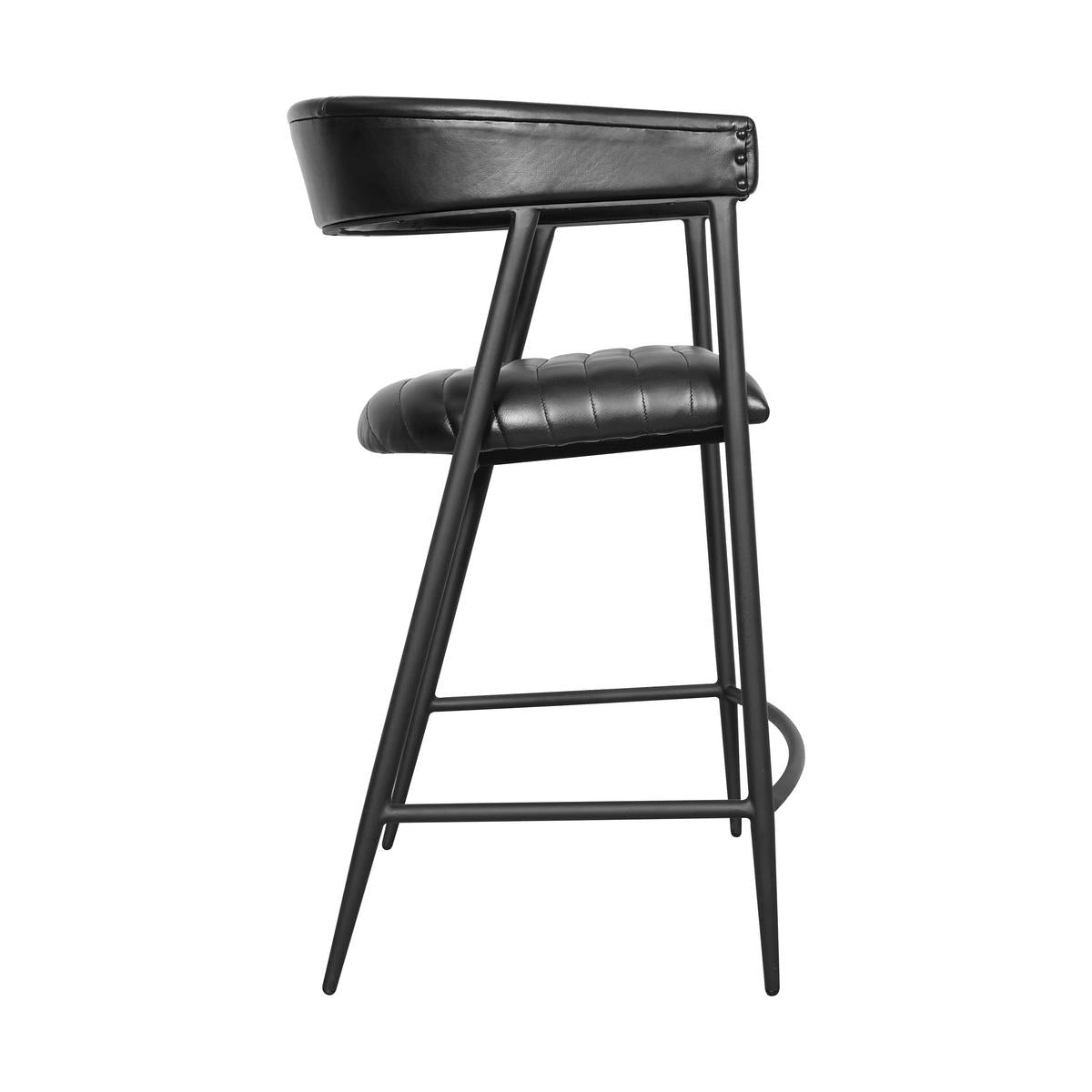Preston Black Counter Stool - Ornate Home
