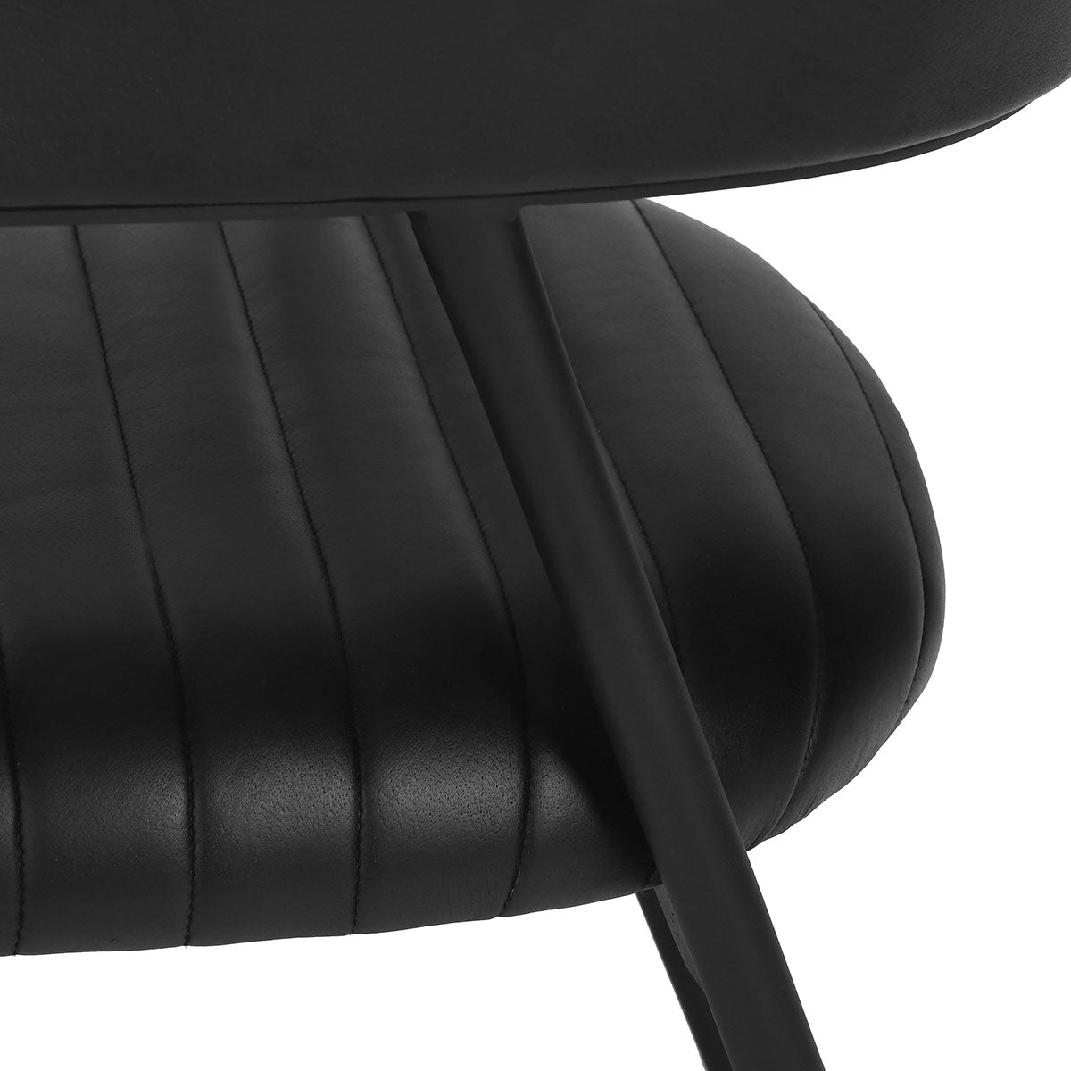 Preston Black Leather Dining Chair - Ornate Home