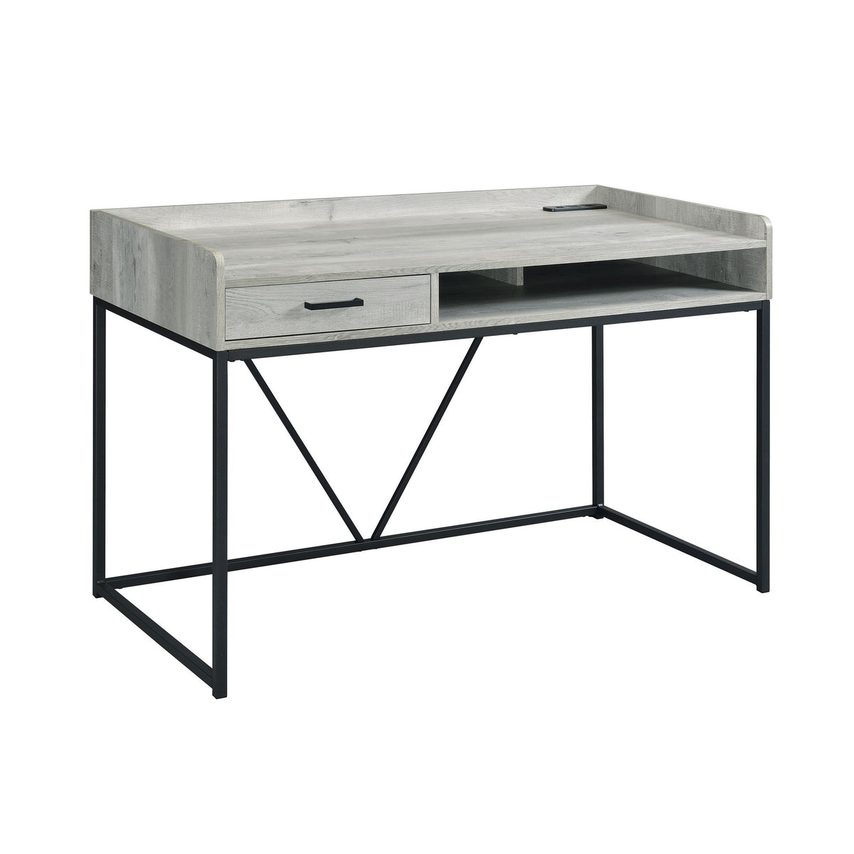 Preston Grey 2-Piece Office Furniture Set - Ornate Home