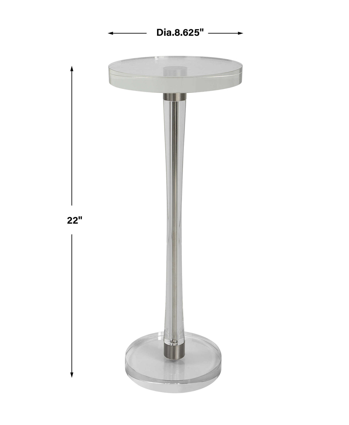 Pria Silver Crystal Drink Table - Ornate Home