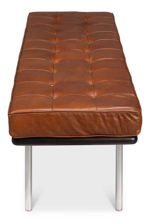 Prince Albert Brown Bench Leather - Ornate Home