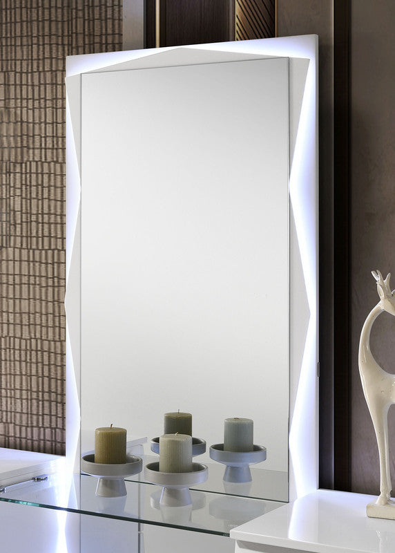 Prisma White Vanity Set w/ Stool - Ornate Home