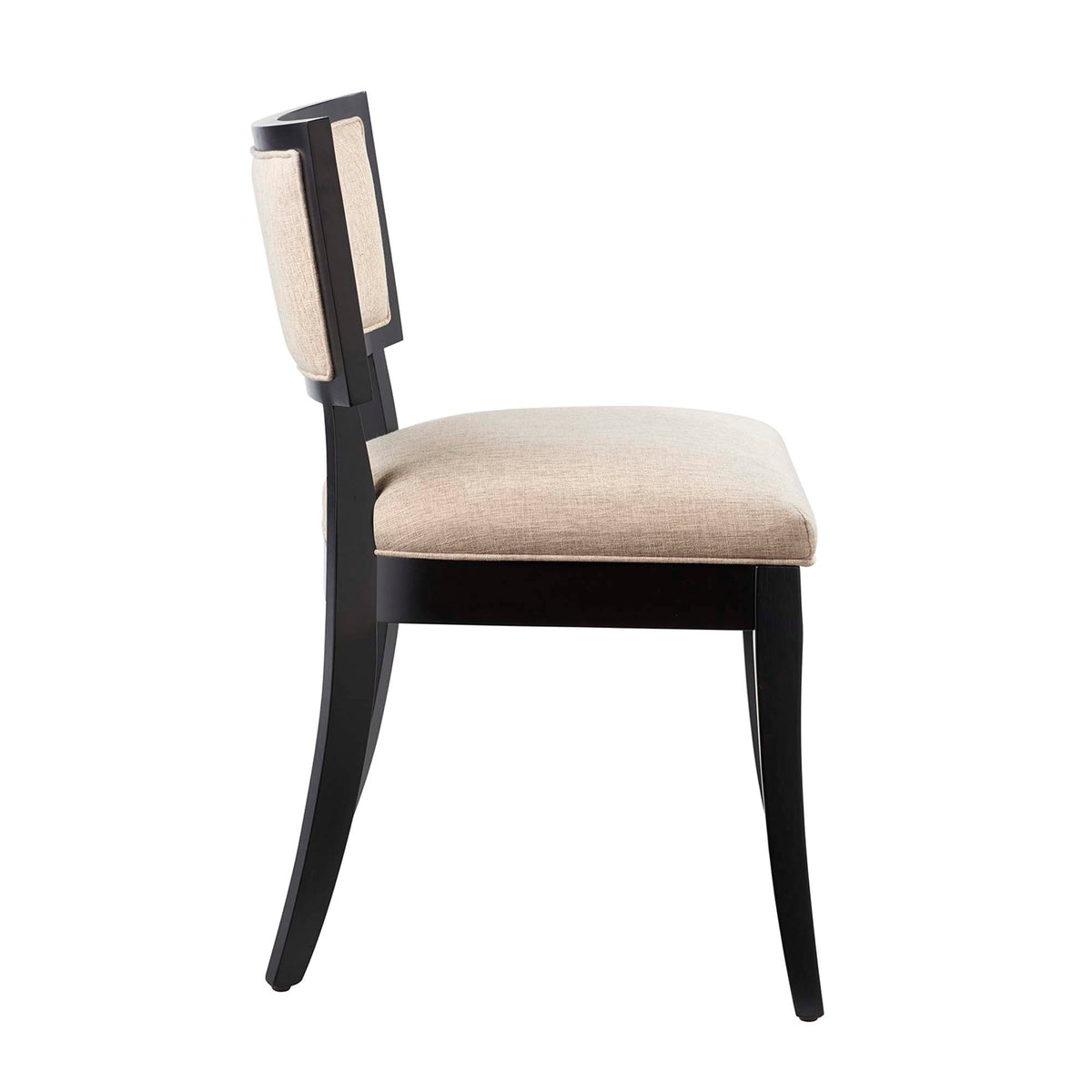 Pristine Beige Upholstered Fabric Dining Chairs (Set of 2) - Ornate Home