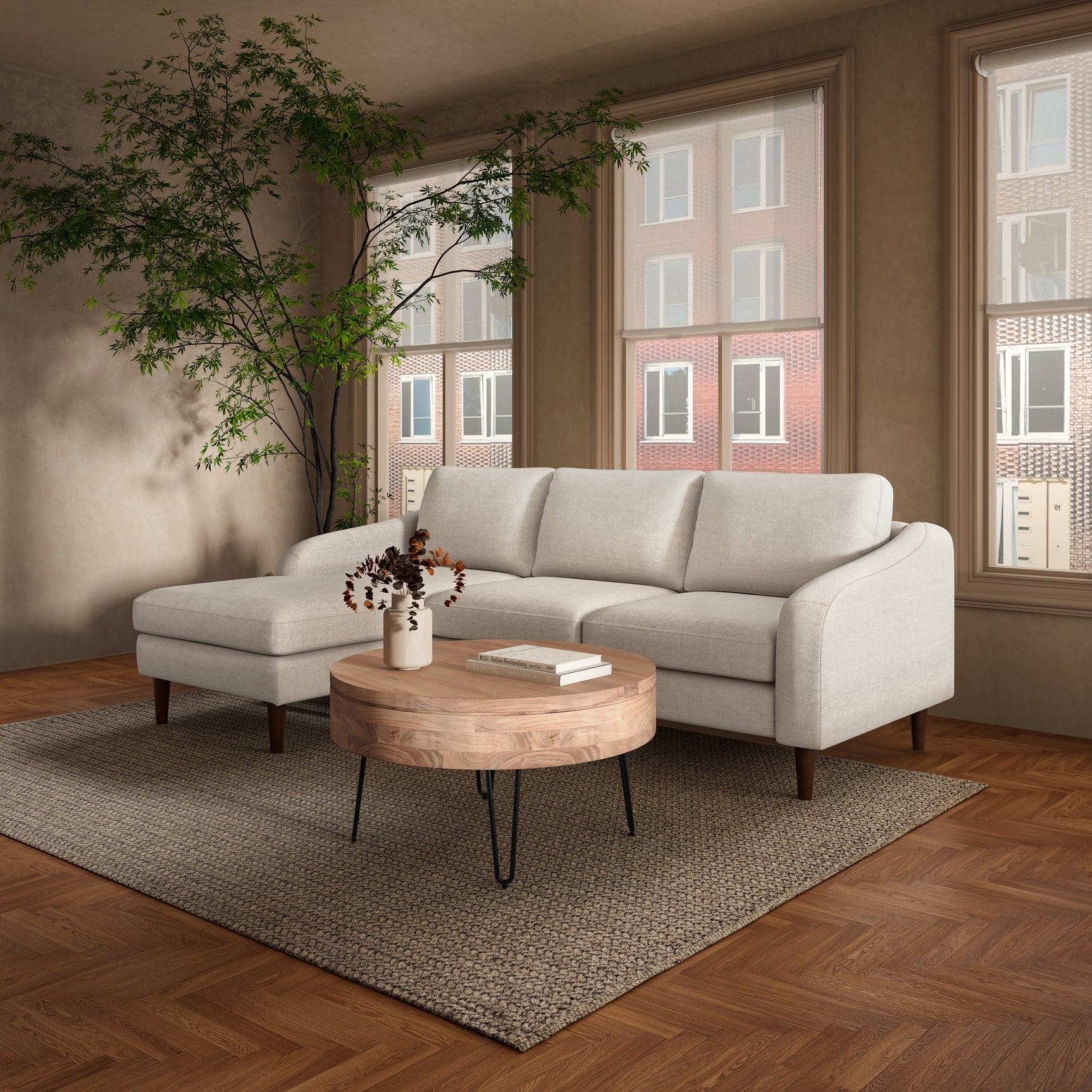 Privado Natural Storage Coffee Table - Ornate Home