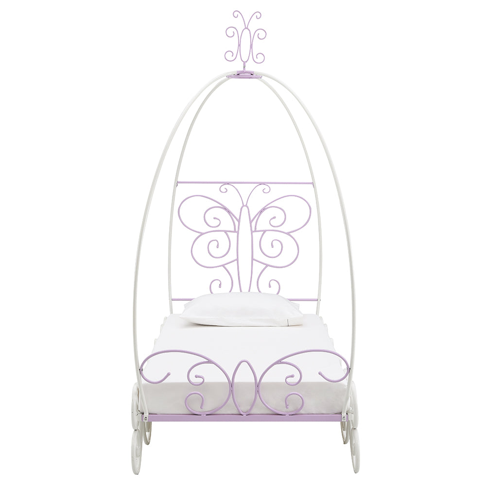 Priya II White & Light Purple Full Bed - Ornate Home