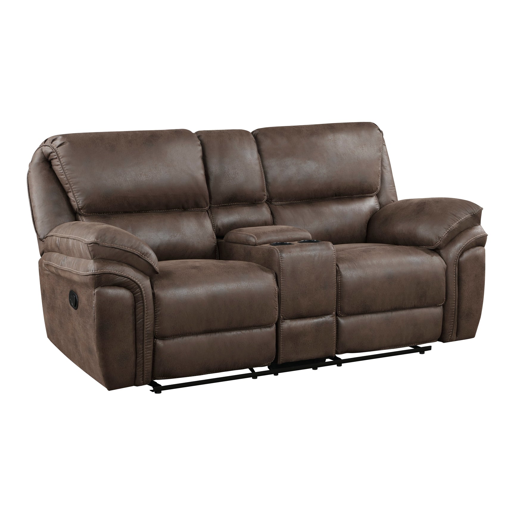 Proctor Brown Double Reclining Loveseat - Ornate Home