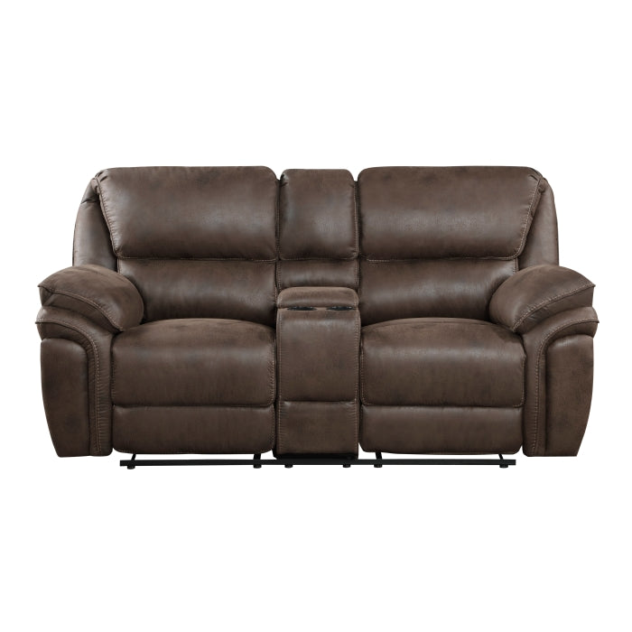 Proctor Brown Double Reclining Loveseat - Ornate Home