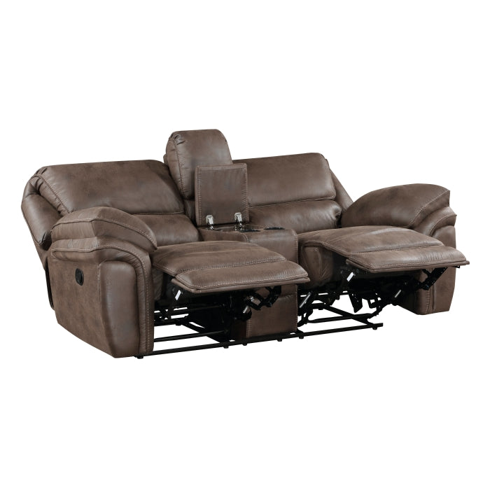 Proctor Brown Double Reclining Loveseat - Ornate Home