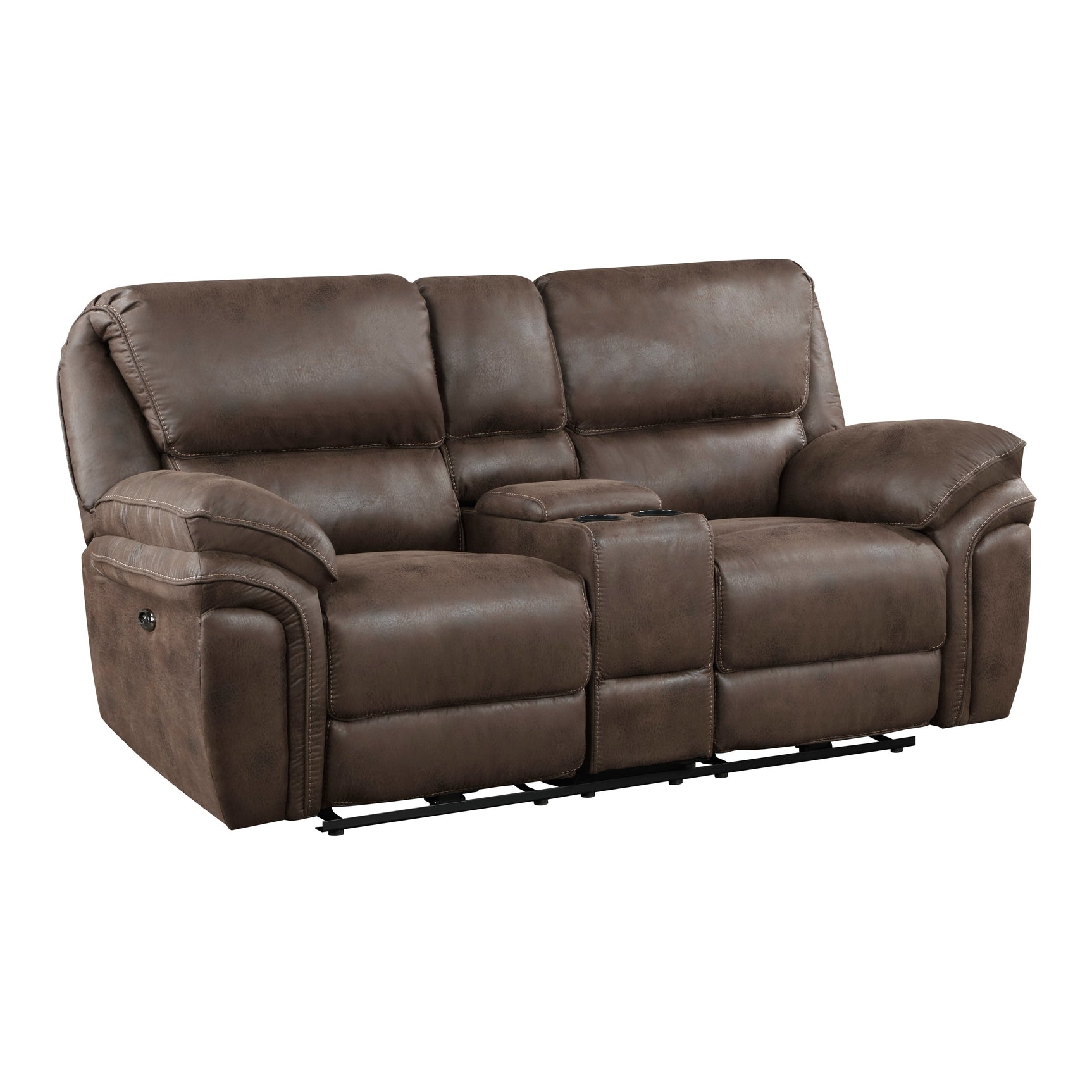 Proctor Brown Power Double Reclining Loveseat - Ornate Home