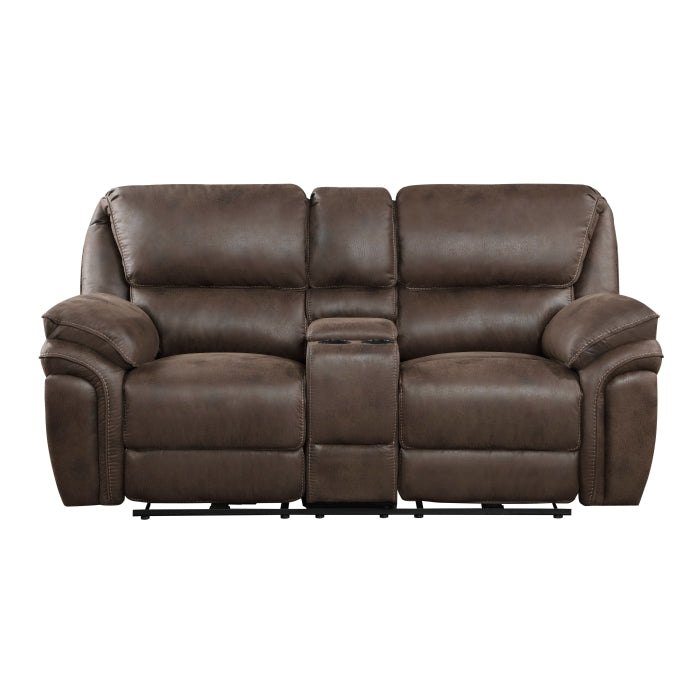 Proctor Brown Power Double Reclining Loveseat - Ornate Home