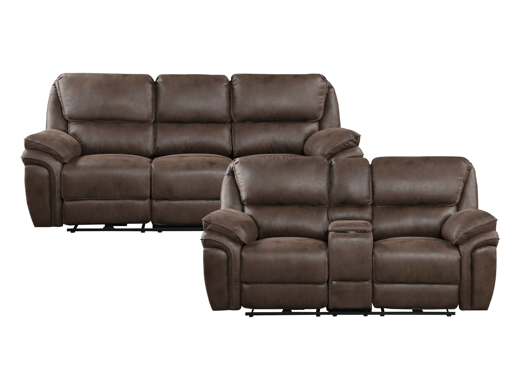 Proctor Brown Power Reclining Sofa and Loveseat - Ornate Home