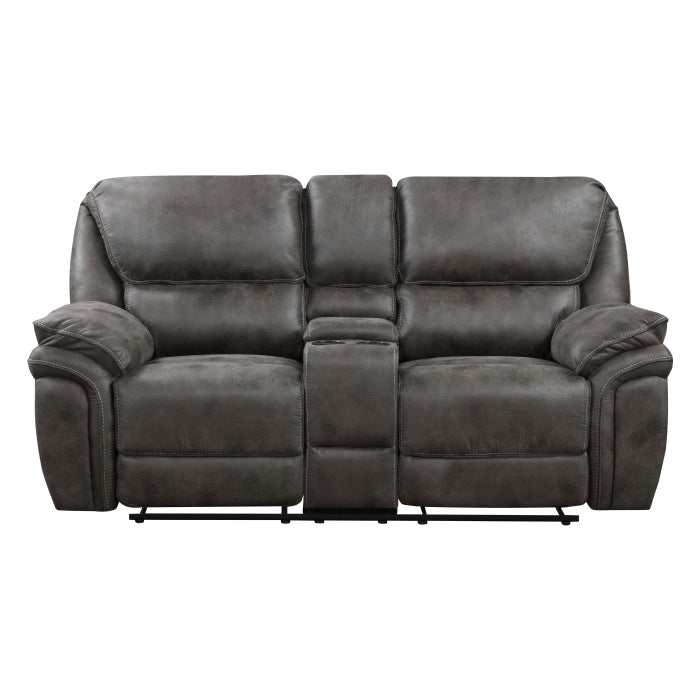 Proctor Gray Double Reclining Loveseat - Ornate Home