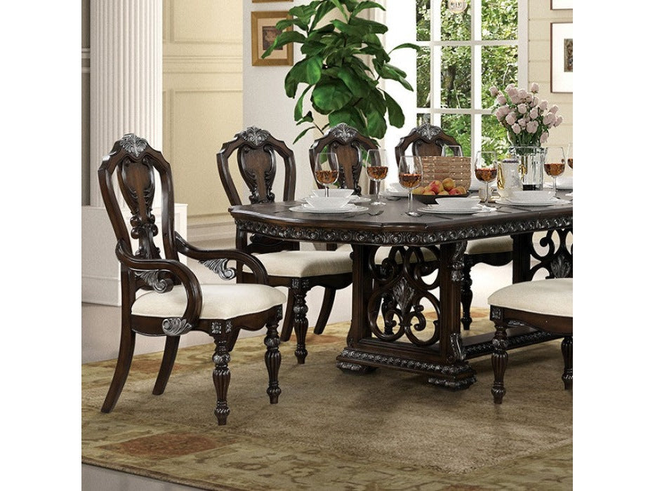 Promenade Dark Brown 7 Piece Dining Set - Ornate Home