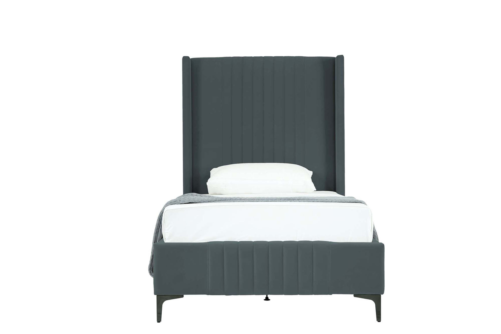 Promenade Twin-Size Bed in Grey - Ornate Home
