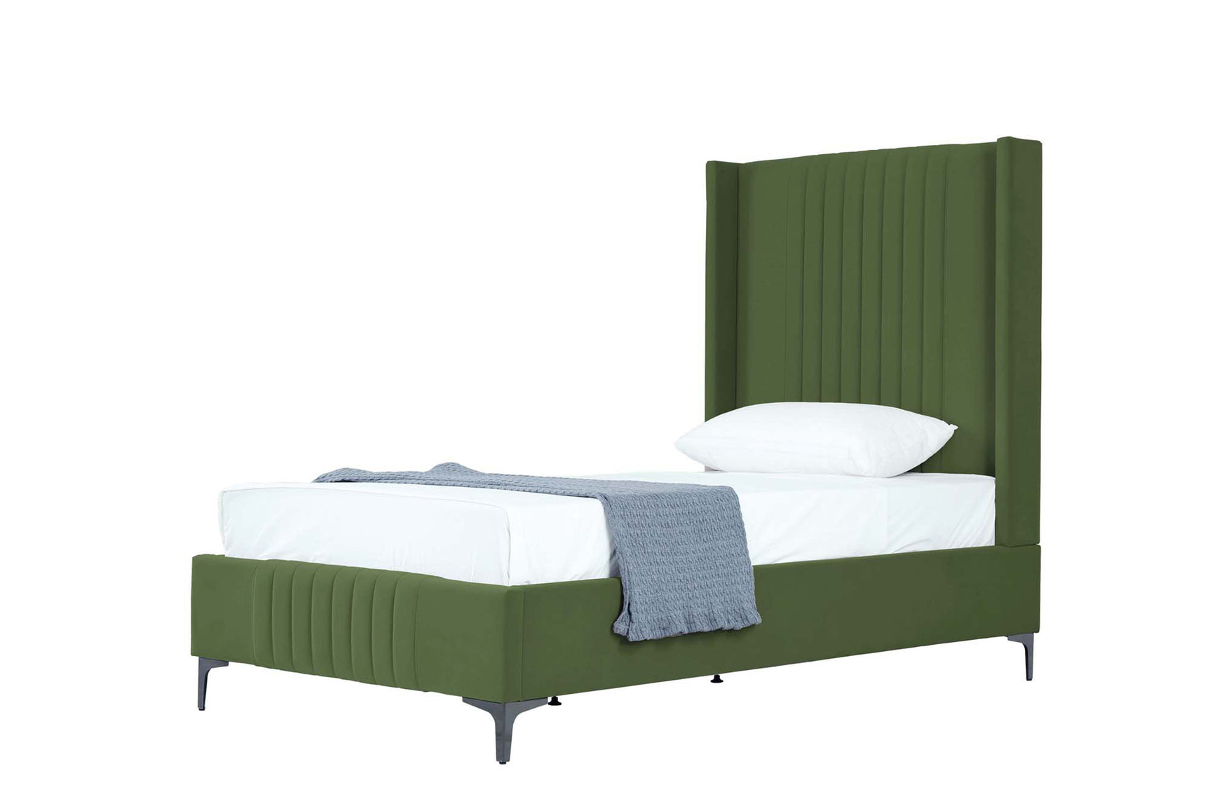 Promenade Twin-Size Bed in Moss Green - Ornate Home