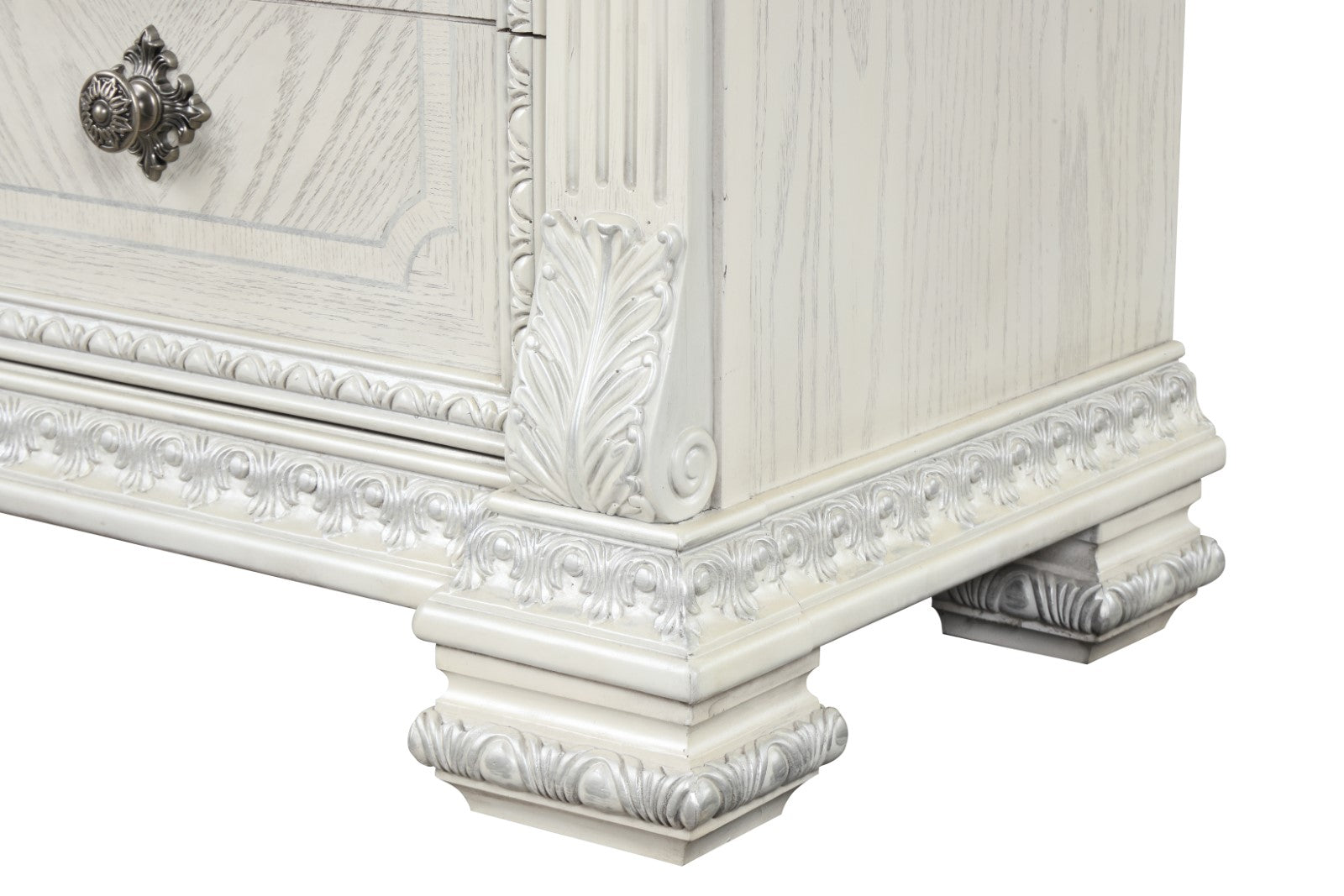 Promenade Wire Brushed White Nightstand - Ornate Home