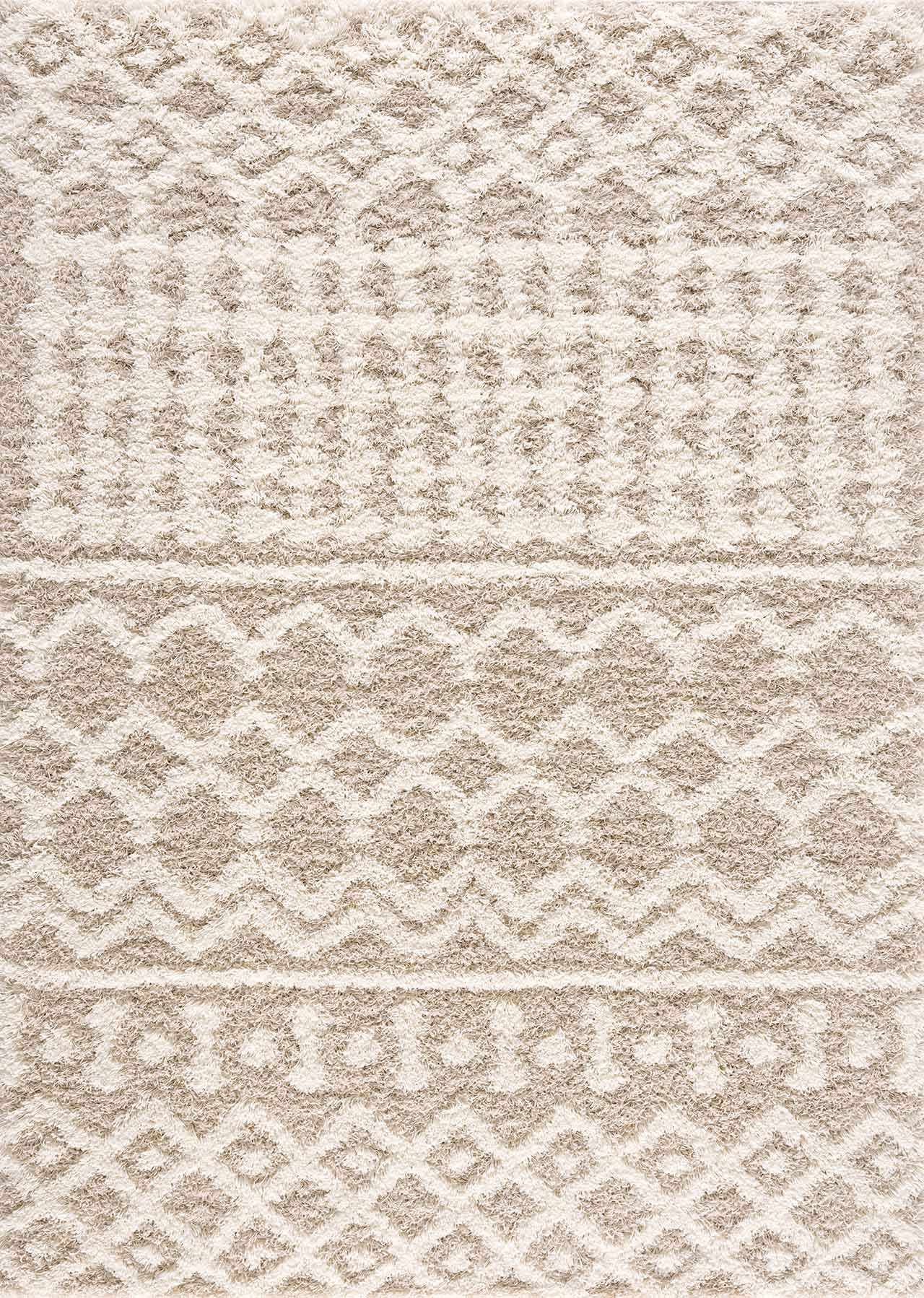 Prompton Cream Plush Area Rug - Ornate Home