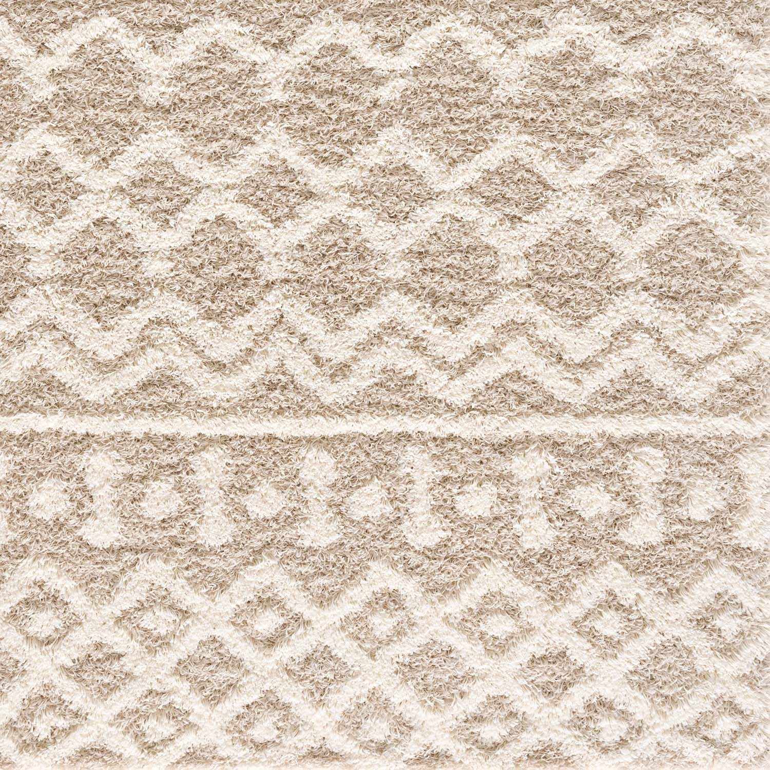 Prompton Cream Plush Area Rug - Ornate Home