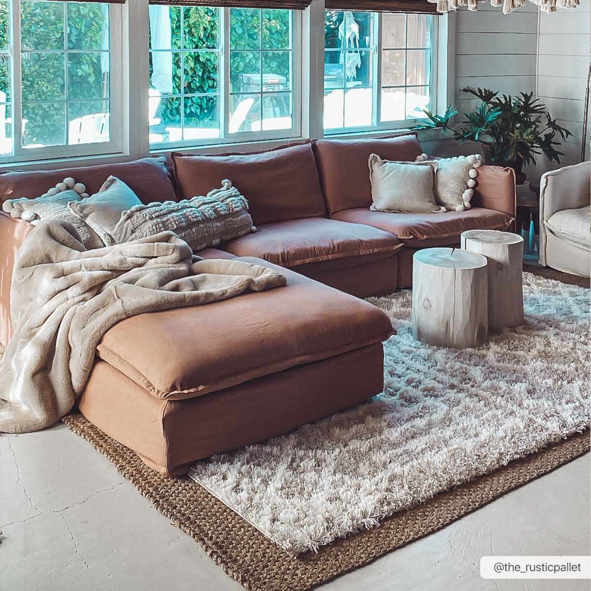 Prompton Cream Plush Area Rug - Ornate Home
