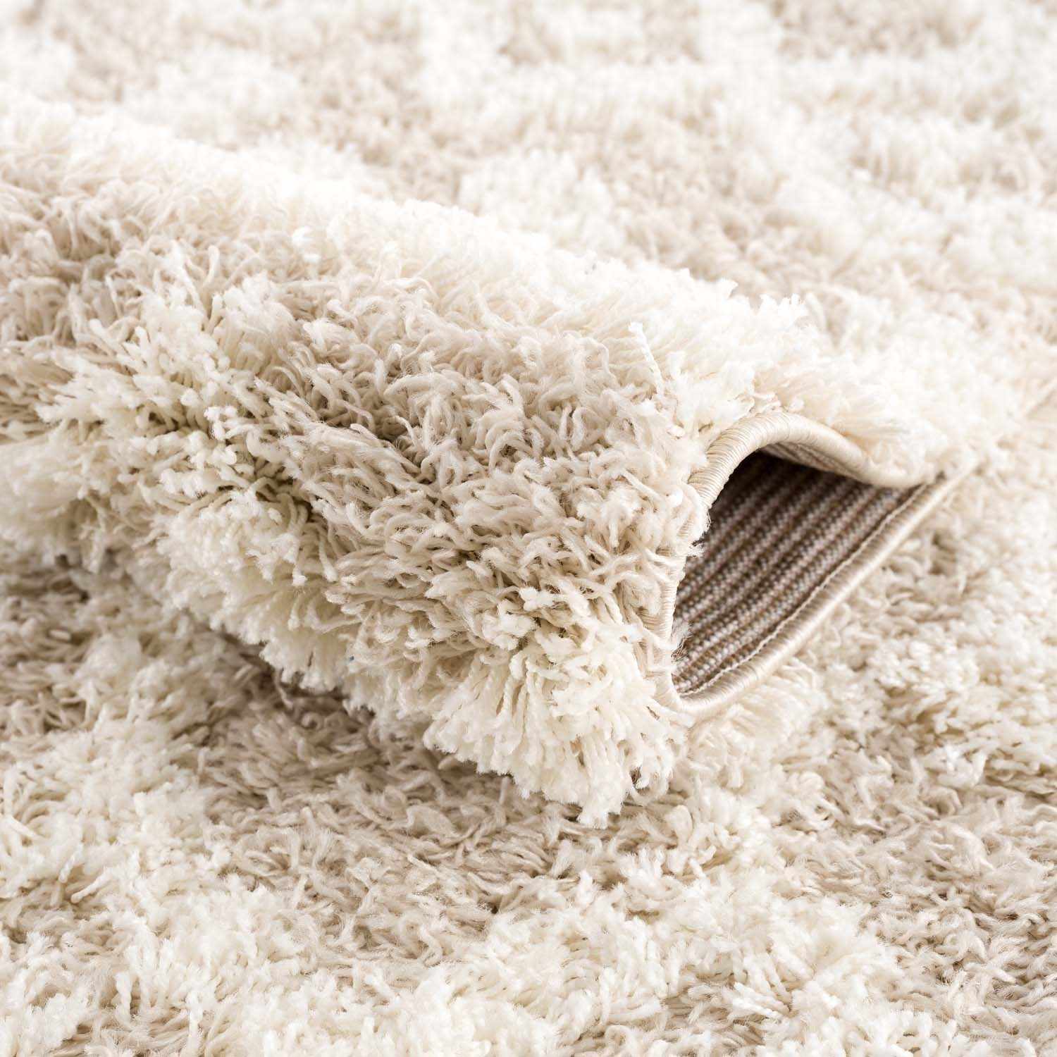 Prompton Cream Plush Area Rug - Ornate Home