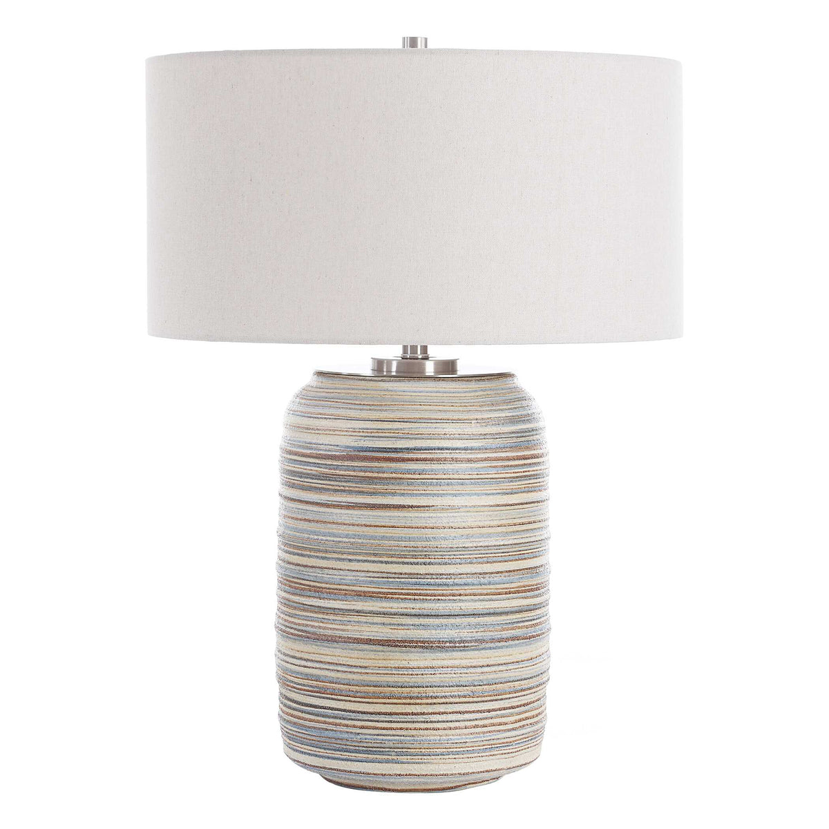 Prospect Blue/Brown/White Ceramic Large Table Lamp - Ornate Home