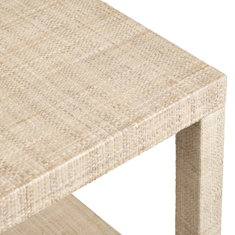 Providence Tan Rafia End Table - Ornate Home