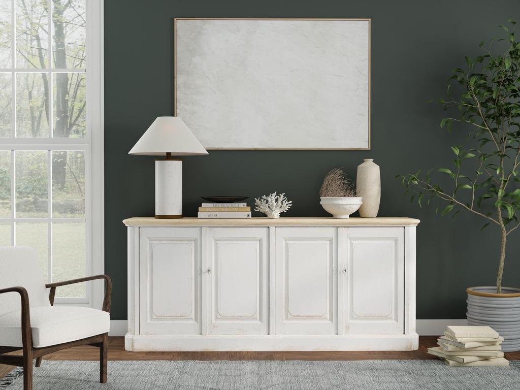 Provincial Living White Sideboard (4 Door) - Ornate Home