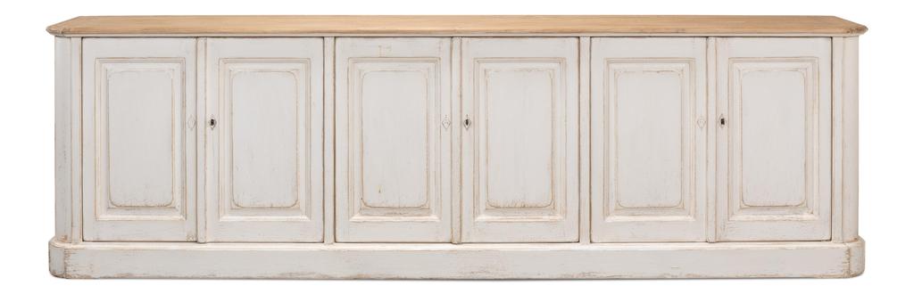 Provincial Living White Sideboard (6 Door) - Ornate Home