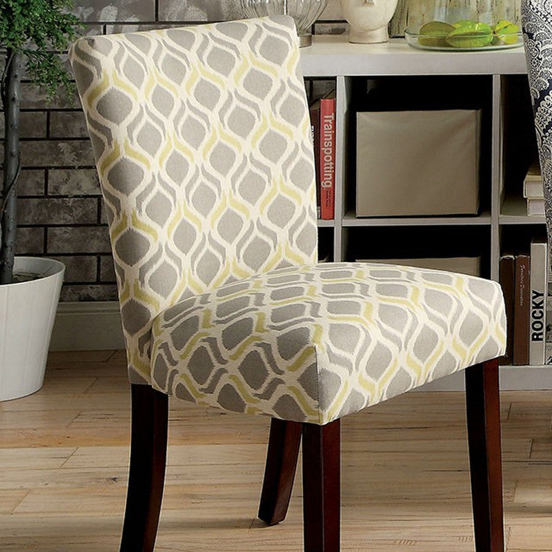 Prue Yellow/Gray Accent Chair (Set of 2) - Ornate Home