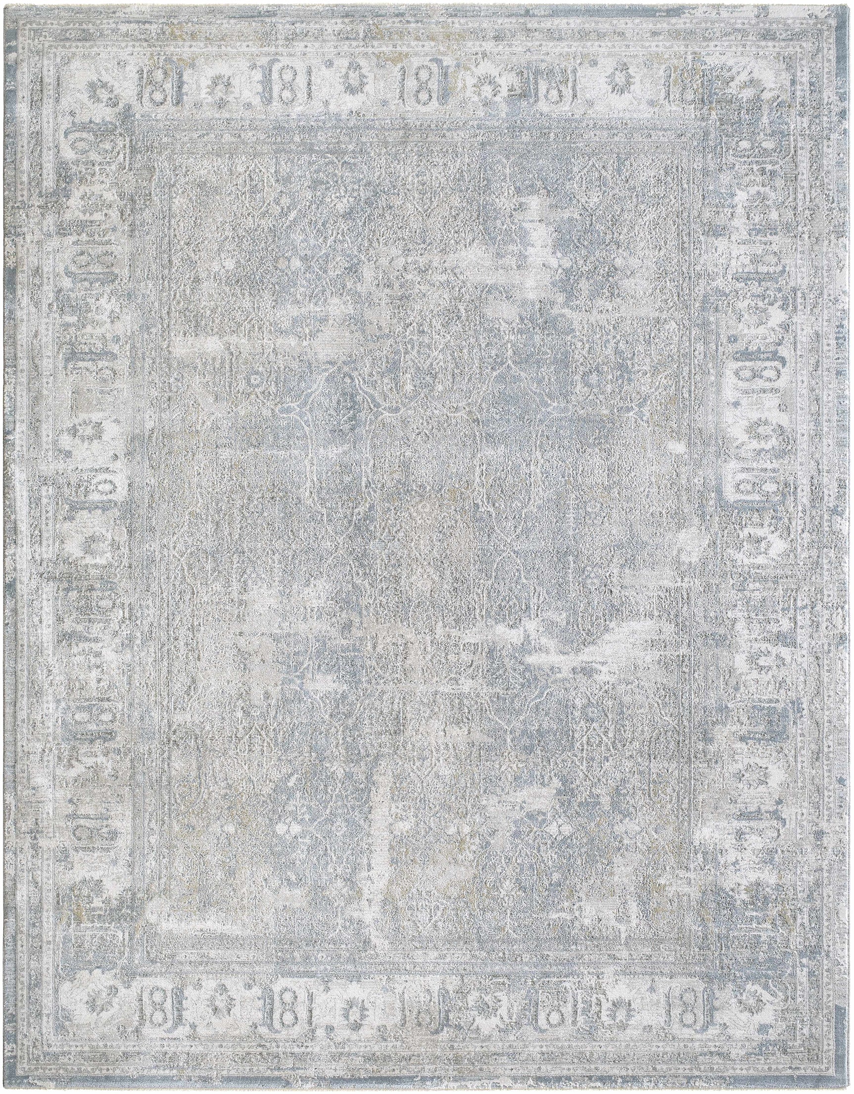 Pryce Blue Gray Thick Luxe Boutique Rug - Ornate Home