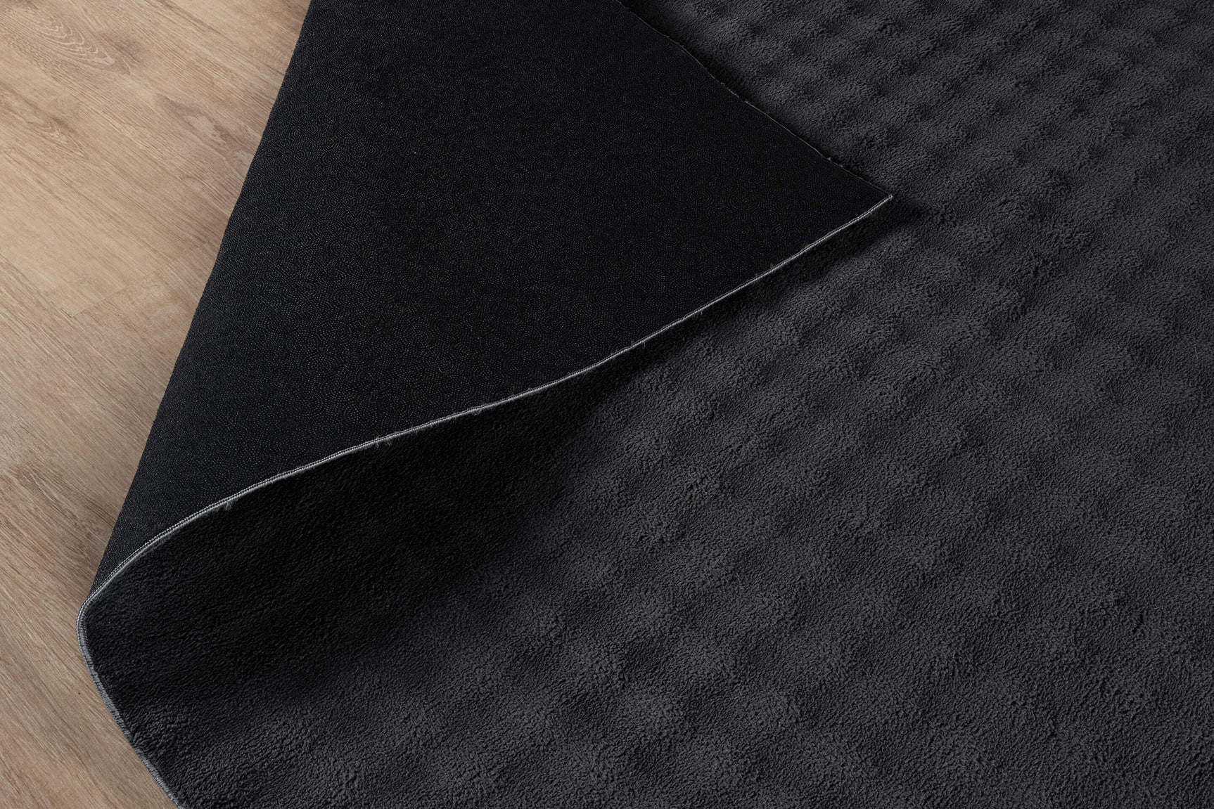 Puff Dark Gray Checkered Ultra Soft Plush Non Slip Washable Area Rugs - Ornate Home