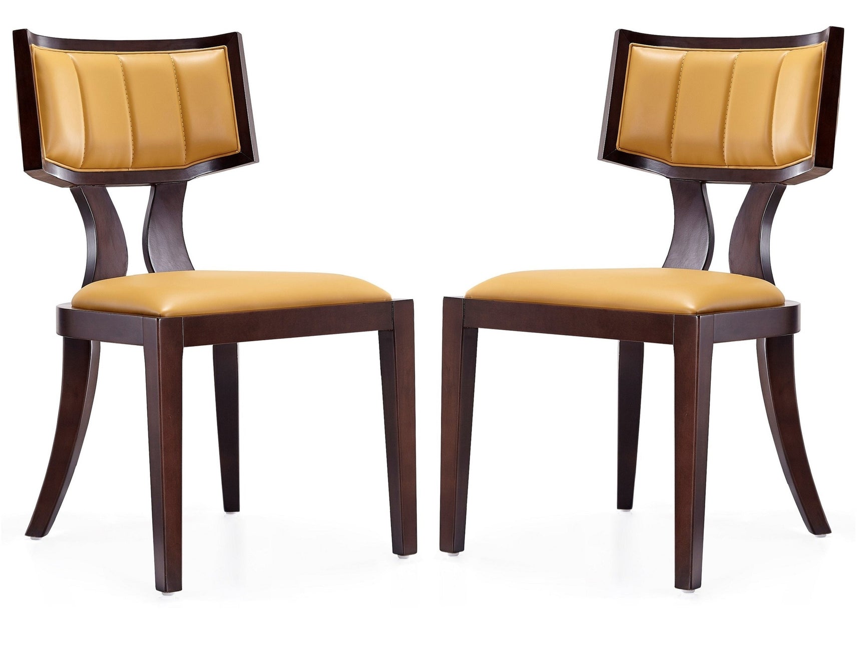 Pulitzer Dining Chair (Set of Two) in Camel and Walnut - Ornate Home
