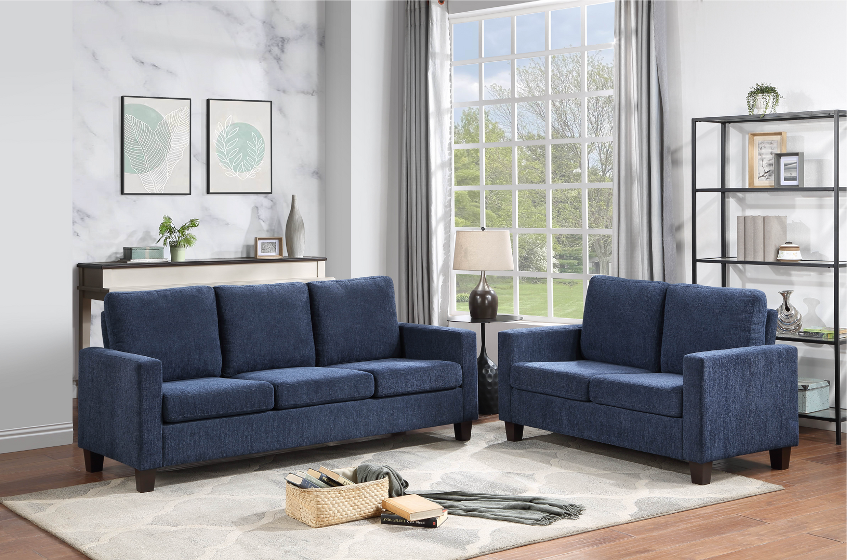 Puralis Blue Loveseat - Ornate Home