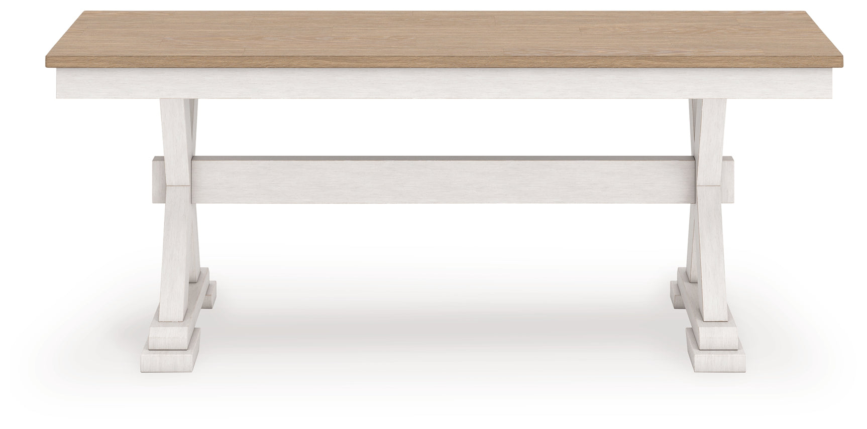 Purlaney Antique White/Natural Extension Dining Table, 4 Chairs and Bench (Online Special Price) - Ornate Home
